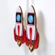 Handcrafted Acacia Wood Rocket Cupboard Handles Set